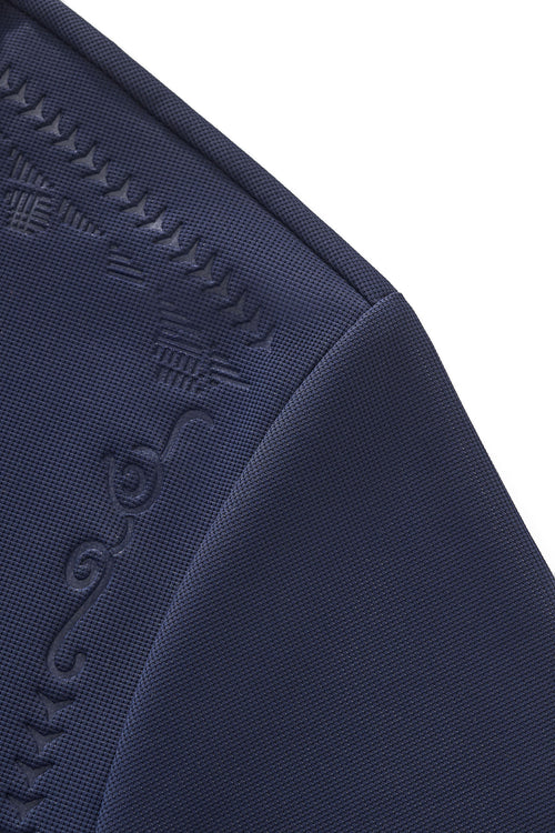 PS923 - Ornate Trim Polo-NAVY – view 4