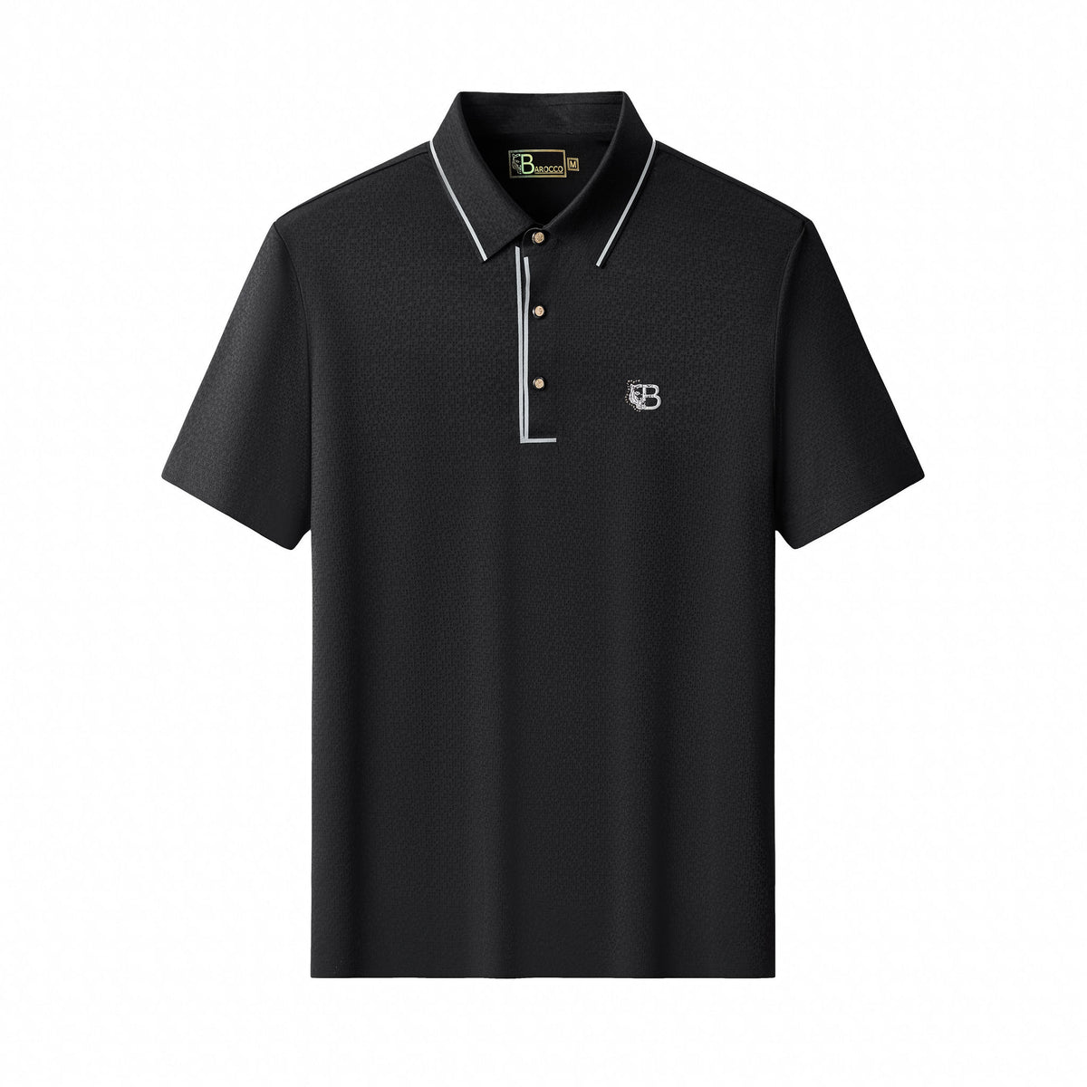 PSL2000-Seamless Mosaic Texture Polo-BLACK – BAROCCO wholesale polo shirts