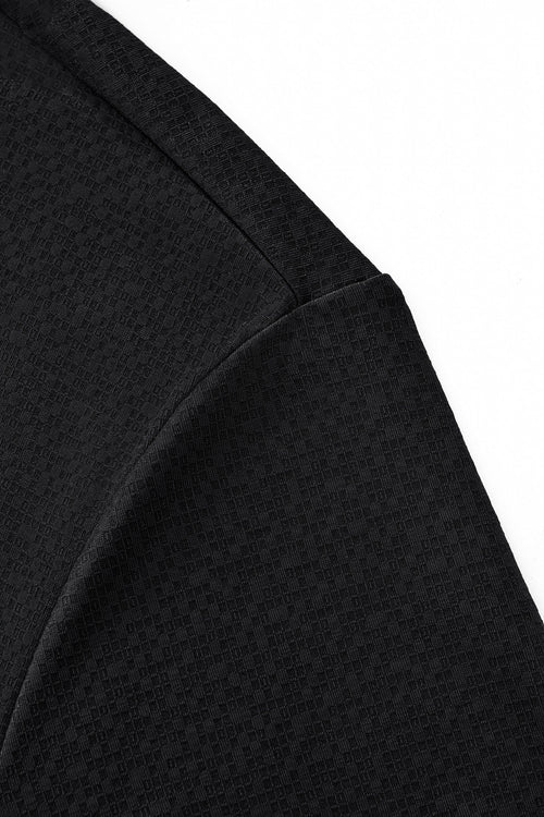 PSL2000-Seamless Mosaic Texture Polo-BLACK – view 3