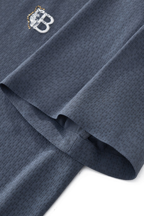 PSL2000-Seamless Mosaic Texture Polo-PETROL – view 4