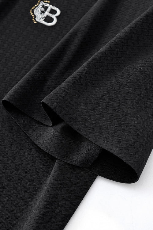 PSL2001-Seamless Horizon Zip Polo-BLACK – view 4