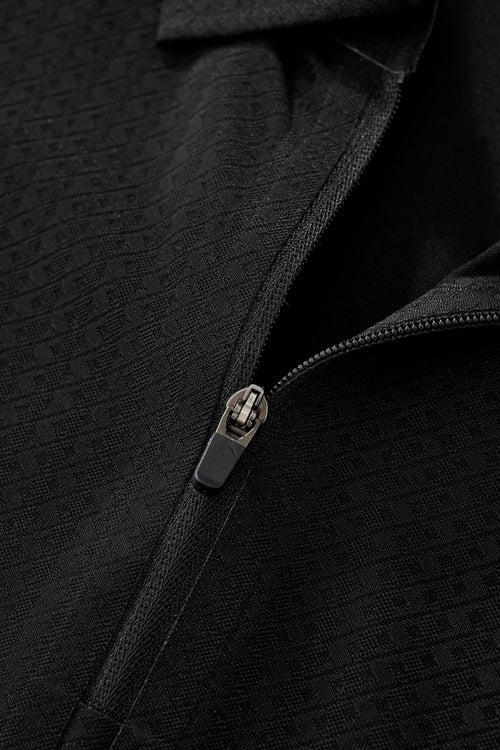 PSL2001-Seamless Horizon Zip Polo-BLACK – view 6