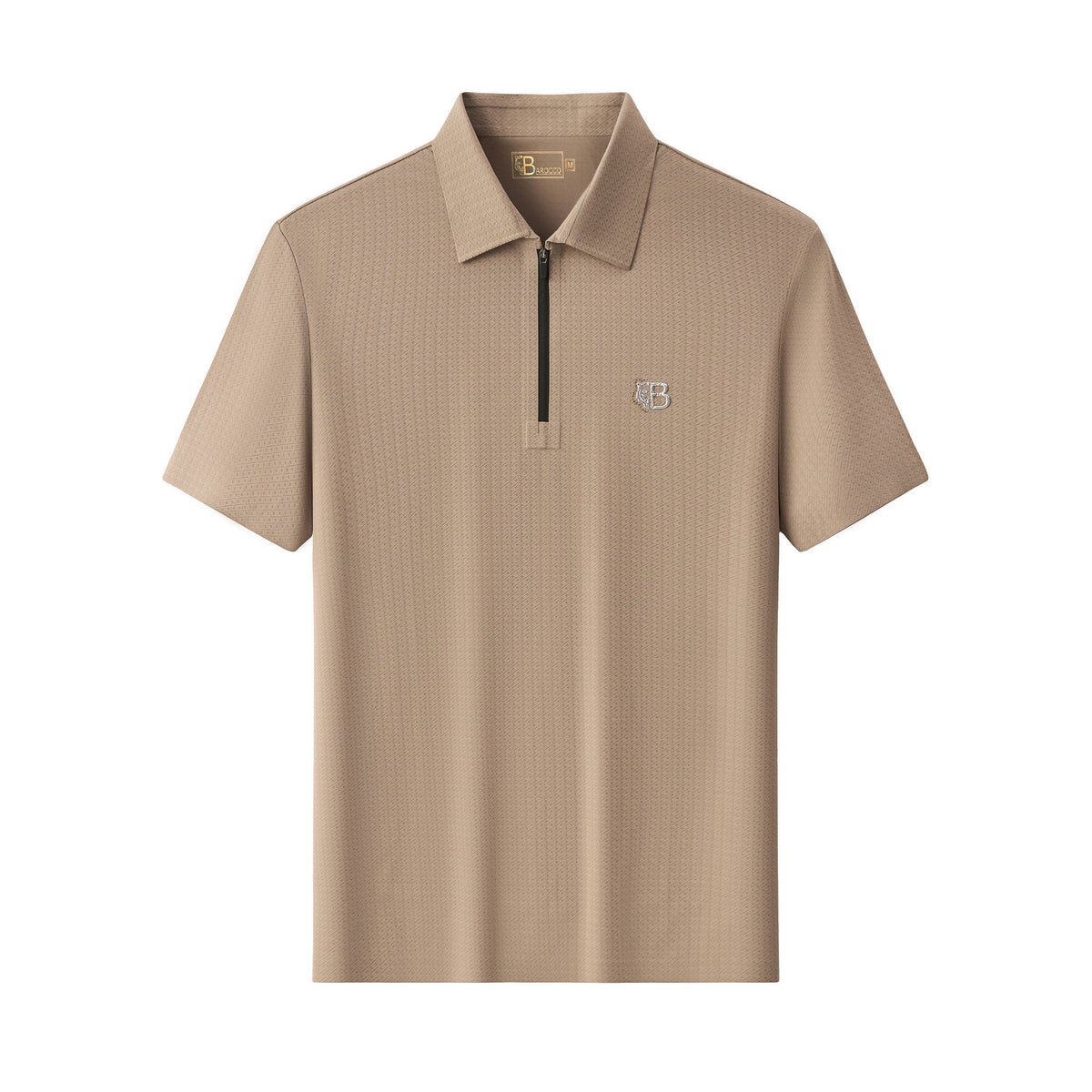 PSL2001-Seamless Horizon Zip Polo-KHAKI – BAROCCO wholesale polo shirts