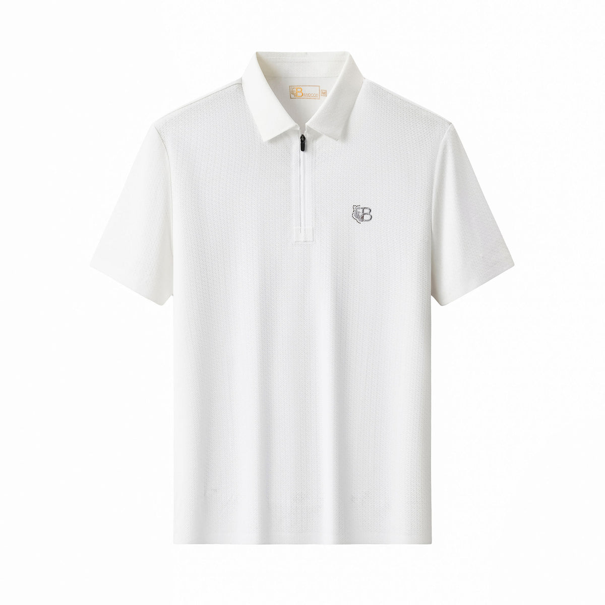 PSL2001-Seamless Horizon Zip Polo-WHITE – BAROCCO wholesale polo shirts