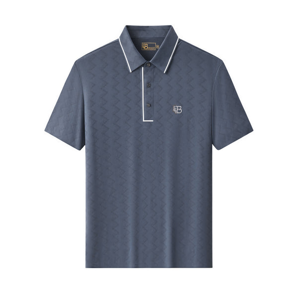 PSL2002-Seamless Chevron Texture Polo-PETROL