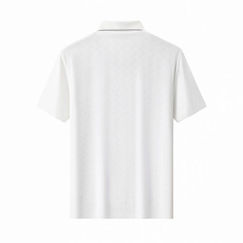 PSL2002-Seamless Chevron Texture Polo-WHITE – view 1