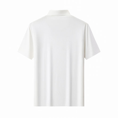 PSL2003-Seamless Geo Texture Polo-WHITE – view 1
