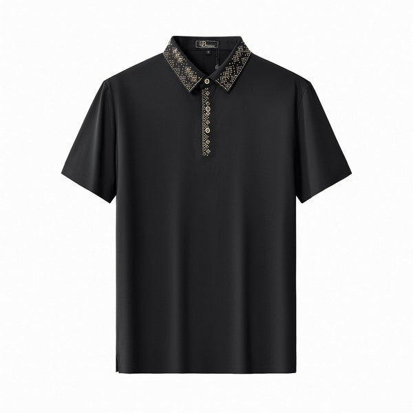PSR201-Lustre Matrix Polo-BLKGD