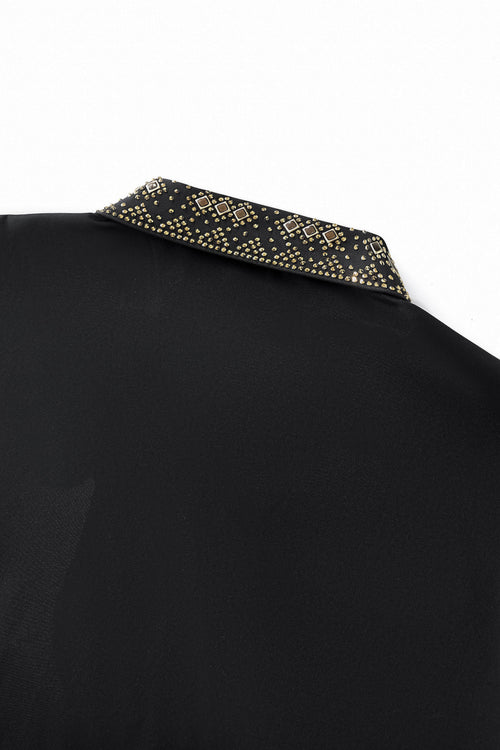 PSR201-Lustre Matrix Polo-BLKGD – view 7