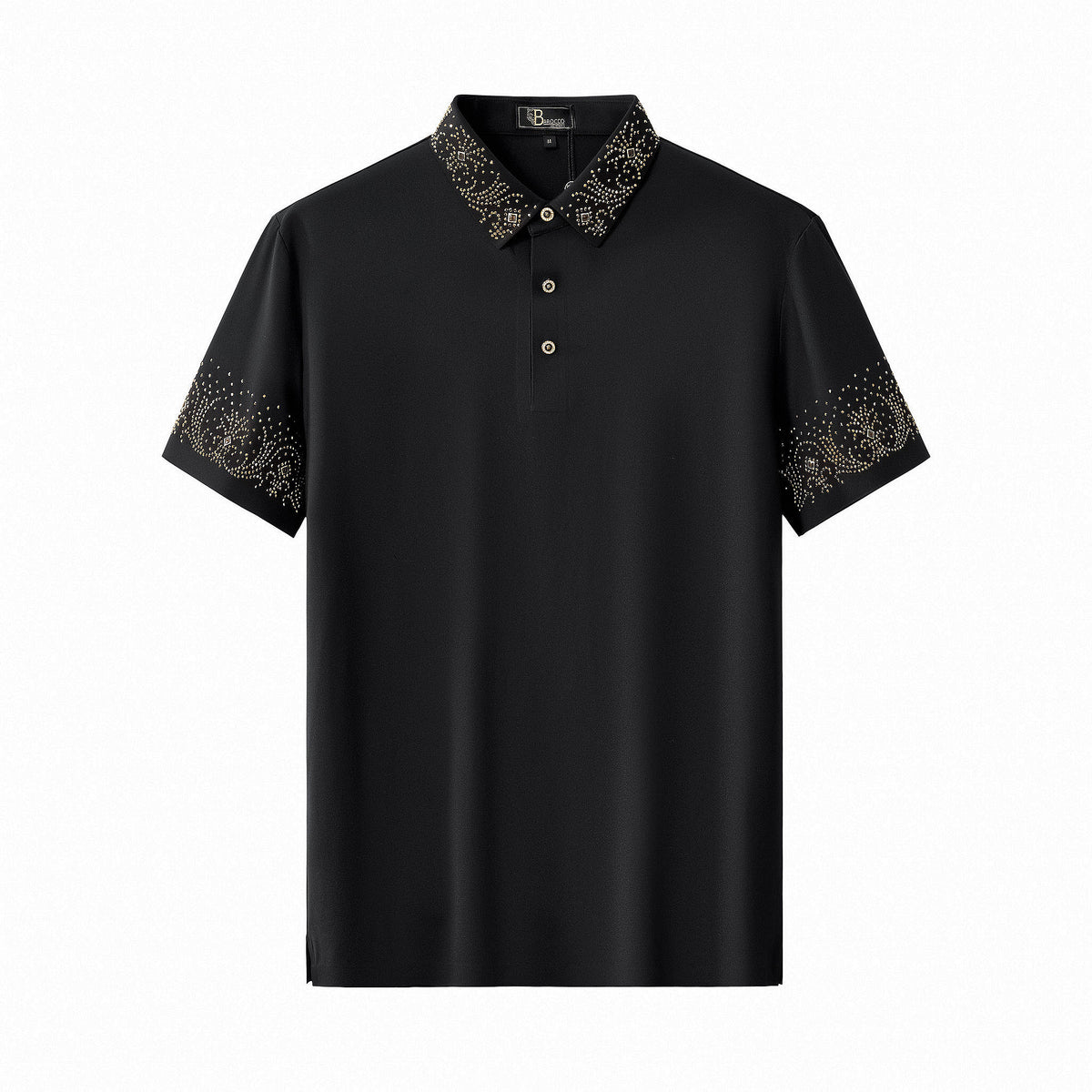 PSR202-Lustre Aura Polo-BLKGD – BAROCCO wholesale polo shirts