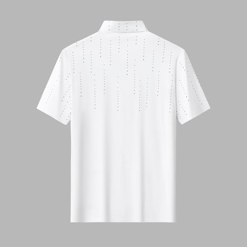PSR203-Midnight Crystal Cascade Polo-WHITE/ROYAL – view 1