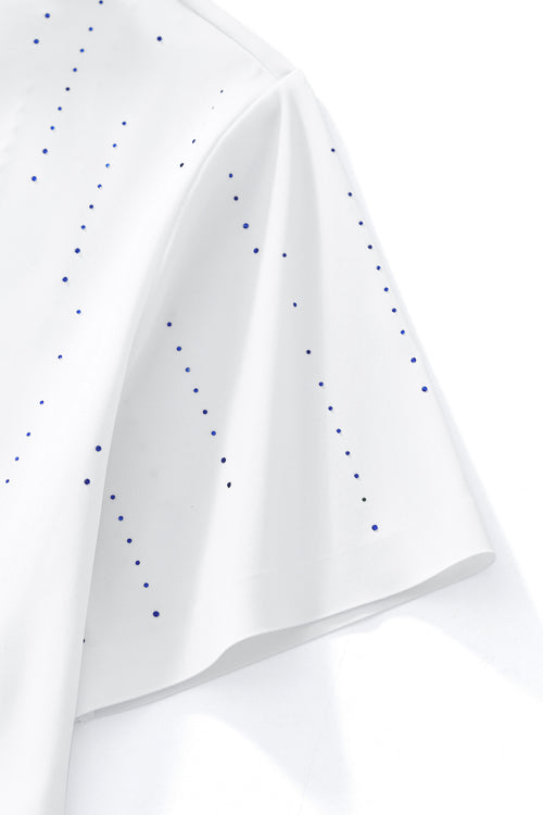 PSR203-Midnight Crystal Cascade Polo-WHITE/ROYAL – view 4