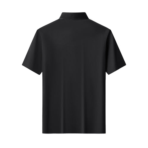 PSR204-Regal Crystal Pocket Polo-BLACK/BLACK – view 1