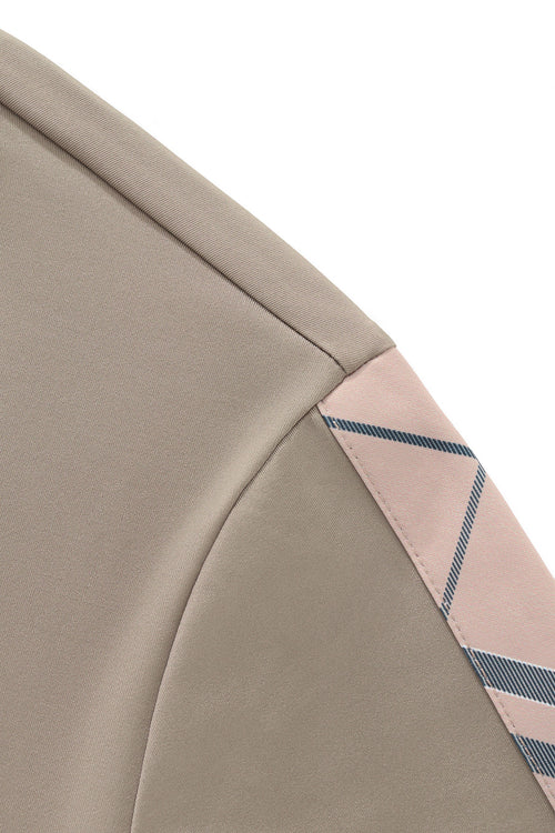 PSR205-Regal Plaid Crystal Performance Polo-KHAKI/GOLD – view 3