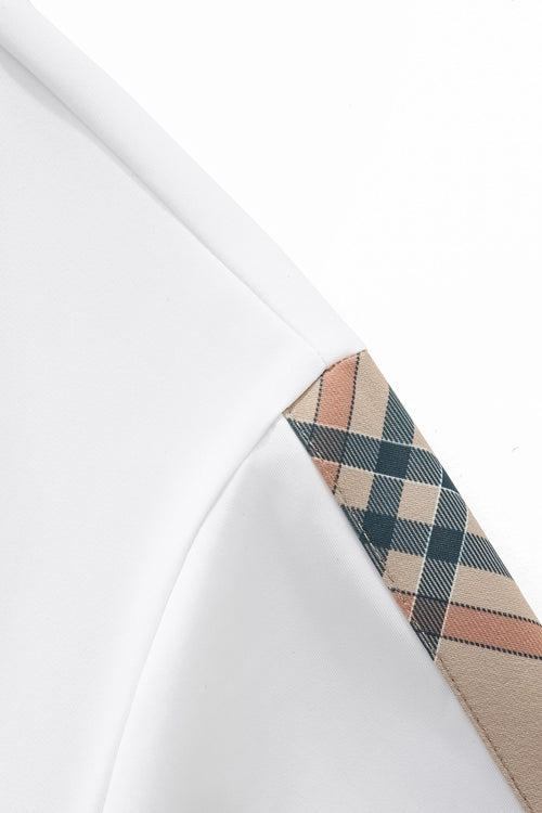PSR205-Regal Plaid Crystal Performance Polo-WHITE/SILVER – view 3