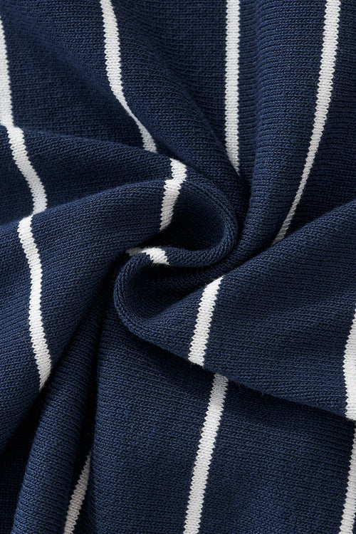 PSS615 - ModStripe Knit Shirt-NAVY/WHITE – view 6