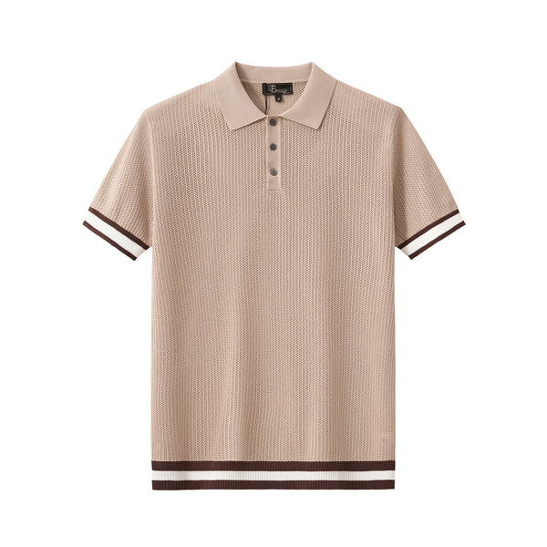 PSS617 - EdgeTrim Mesh Polo-KHAKI