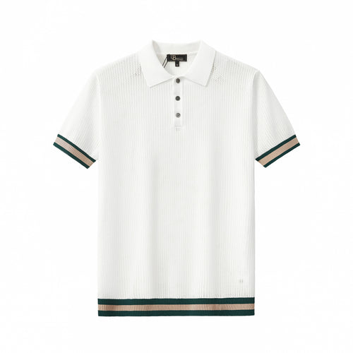 Polo de malla EdgeTrim - BLANCO