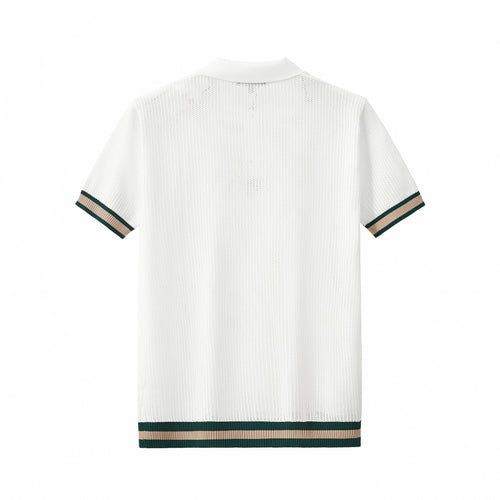 Polo de malla EdgeTrim - BLANCO – view 1