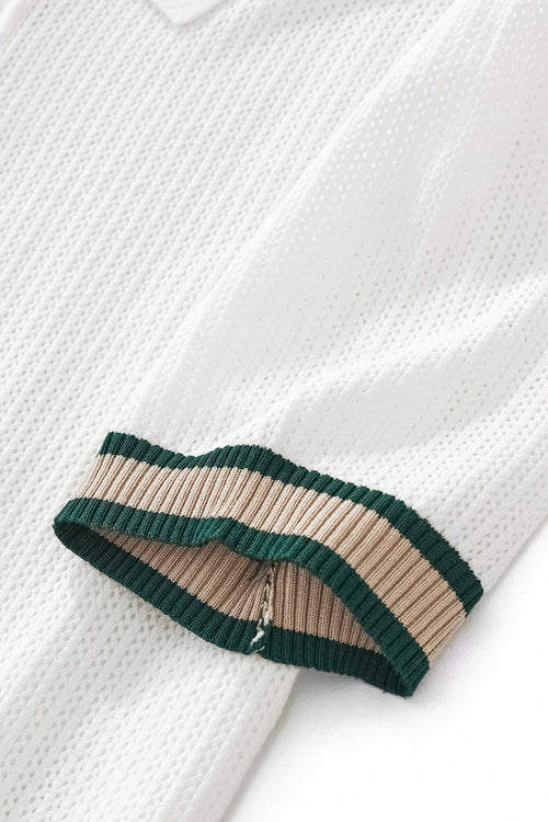 Polo de malla EdgeTrim - BLANCO – view 3
