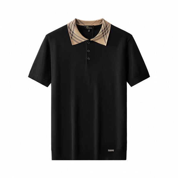 PSS627-Imperial Collar Polo-BLACK