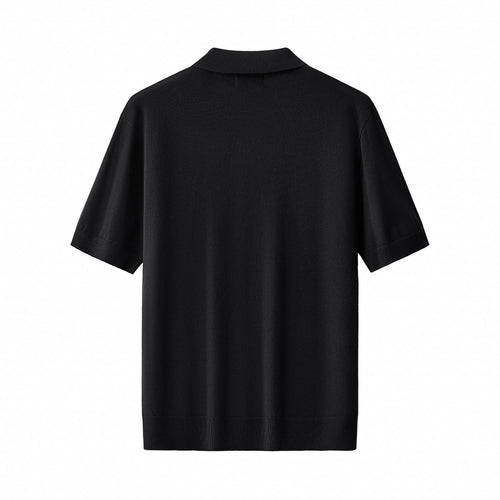 PSS632-Milano Texture Polo-BLACK – view 1