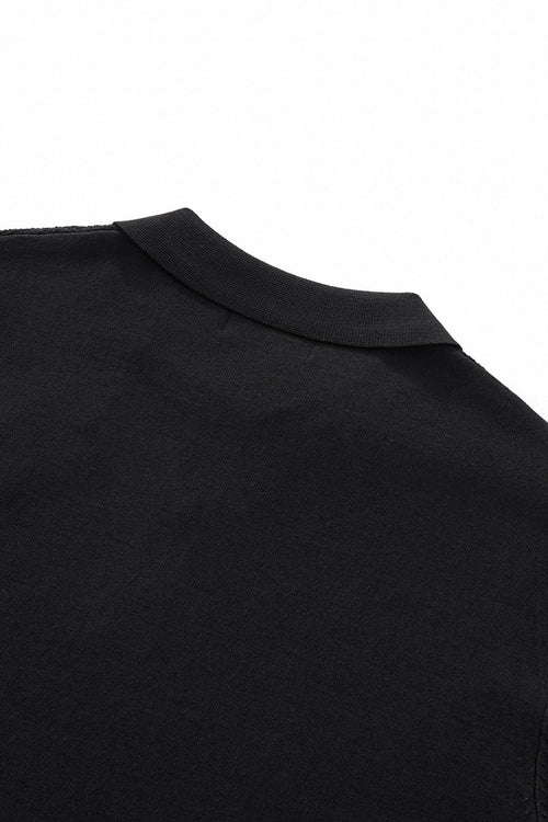 PSS632-Milano Texture Polo-BLACK – view 5