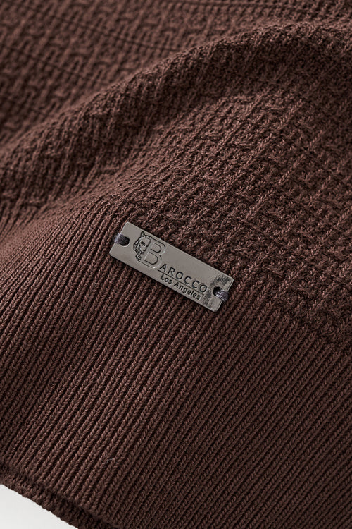 PSS632-Milano Texture Polo-BROWN – view 7