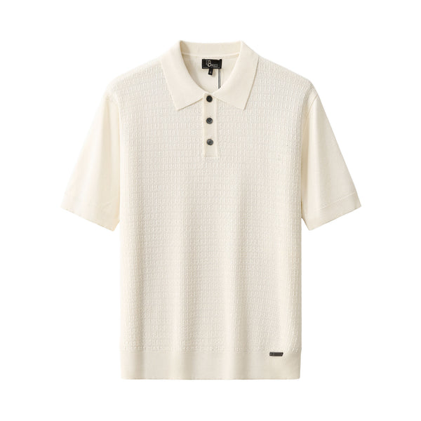 PSS632-Milano Texture Polo-IVORY