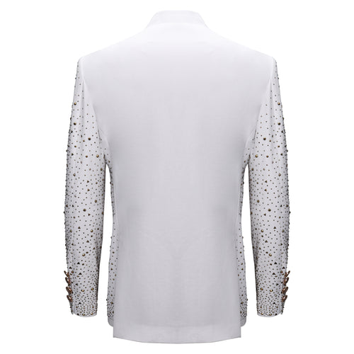 Blazer con adornos de Culture Couture – Edición para la alfombra roja - BLANCO/DORADO