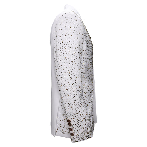 Blazer con adornos de Culture Couture – Edición para la alfombra roja - BLANCO/DORADO