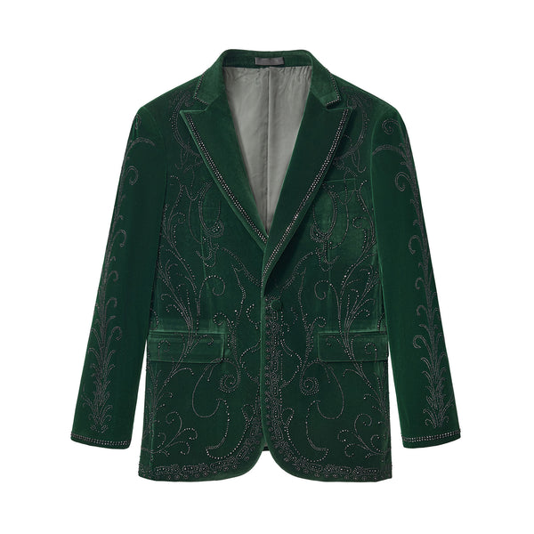 SB470 - Valent Velvet Blazer-GREEN