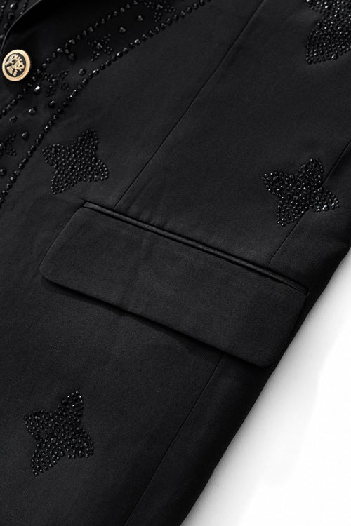 SB472-Celestial Wave Blazer-BLKBK – view 4