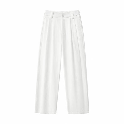 Conjunto de camisa y pantalón con textura arrugada - BLANCO – view 4