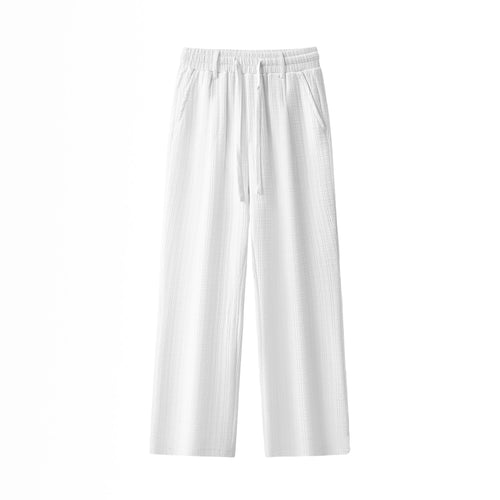 SET811-Loft Set – Textured Short Sleeve Shirt & Pant-SNOW WHITE – view 3