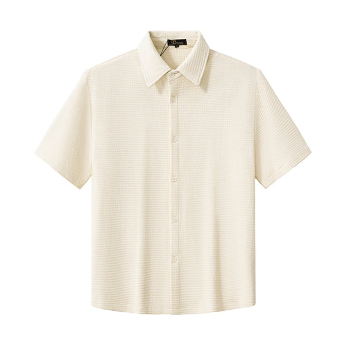 Conjunto Vista: Camisa y pantalón con textura de gofre - Gris topo – view 2