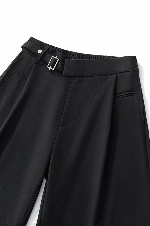 SRT301 - Contour Belted Short-BLACK – view 2