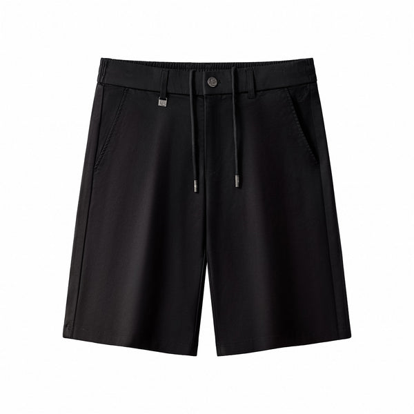 SRT321-Apex Drawstring Stretch Shorts-BLACK
