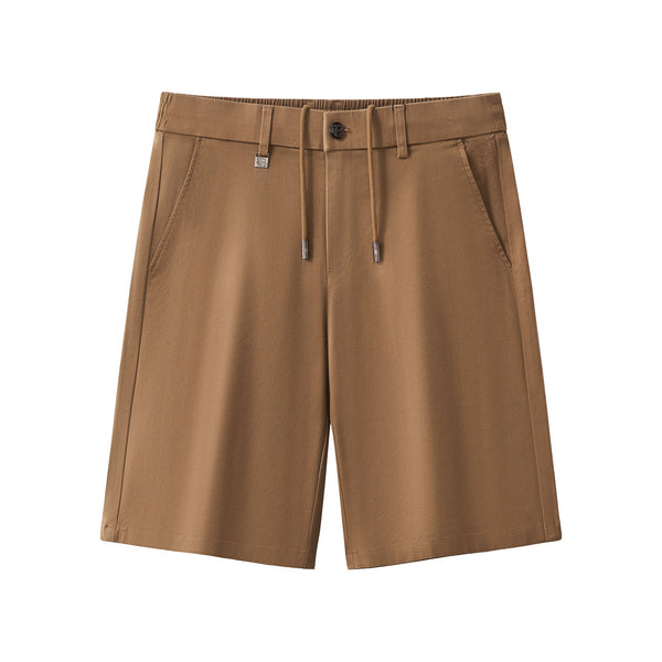 SRT321-Apex Drawstring Stretch Shorts-KHAKI