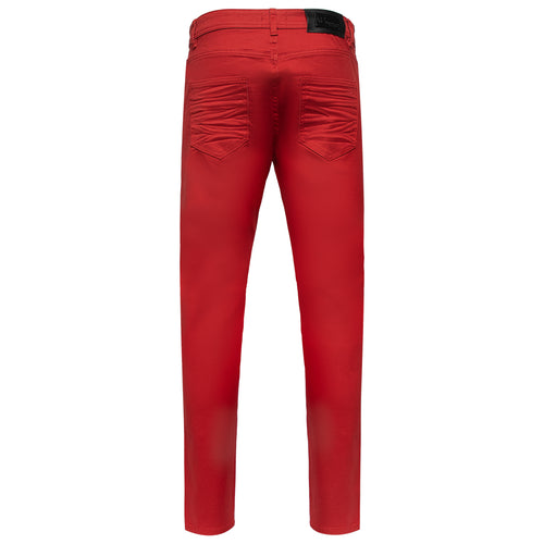 Estilo básico Denim-ROJO