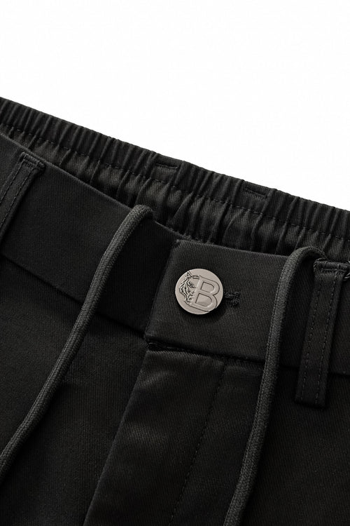 TC121-Apex Drawstring Stretch Pants-BLACK – view 2