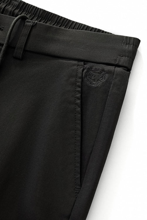 TC121-Apex Drawstring Stretch Pants-BLACK – view 3