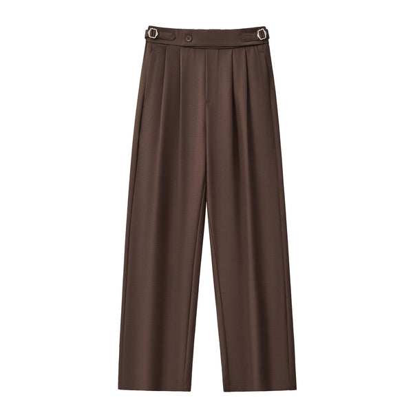 Pantalones Wellington con trabillas laterales - CAFÉ