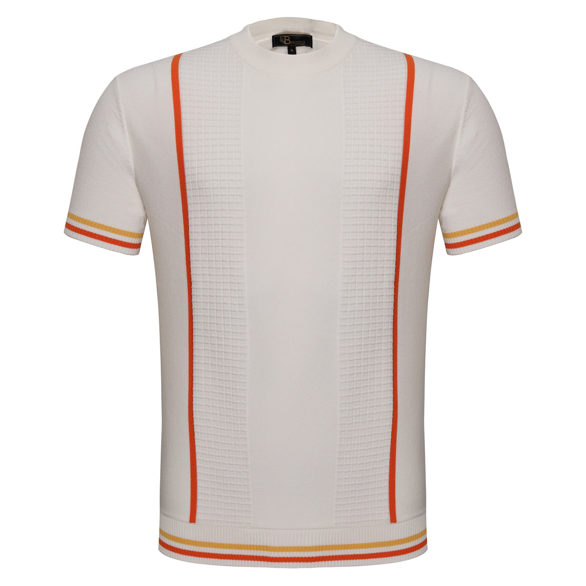 TS60 - Elite Knit Tee WHITE – BAROCCO wholesale t-shirts
