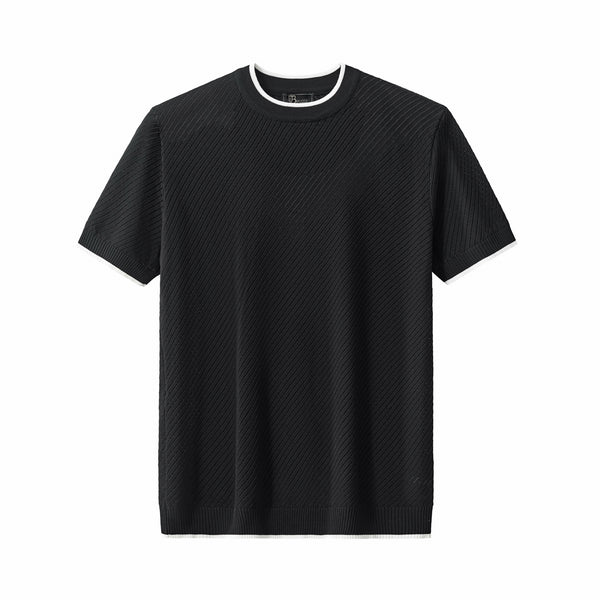 TS61 - TrimFlex Knit Tee-BLACK