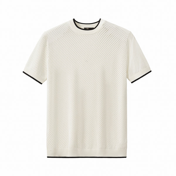 Camiseta de punto TrimFlex - MARFIL