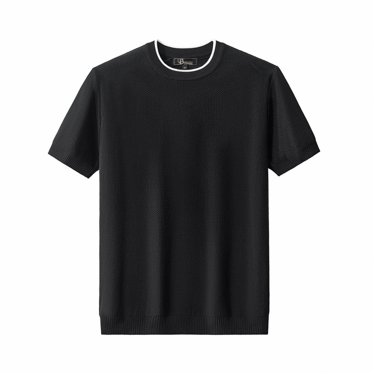 TS63 - Textura Knit Tee-BLACK – BAROCCO wholesale t-shirts