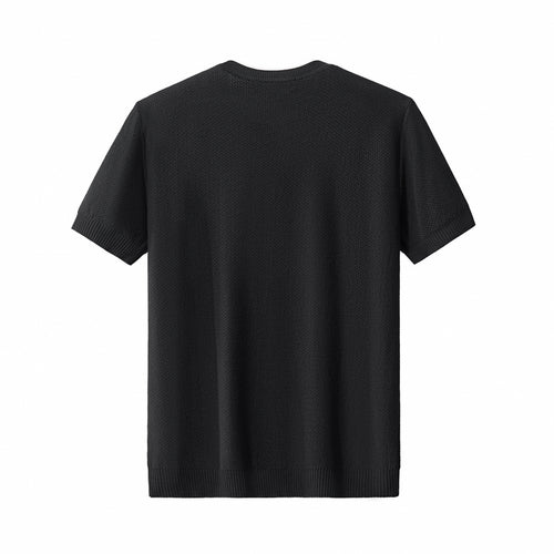 TS63 - Textura Knit Tee-BLACK – view 1