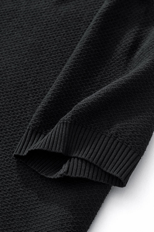 TS63 - Textura Knit Tee-BLACK – view 3