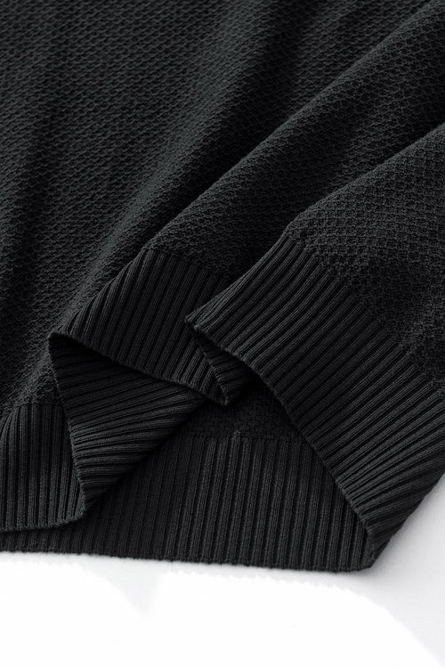 TS63 - Textura Knit Tee-BLACK – view 4